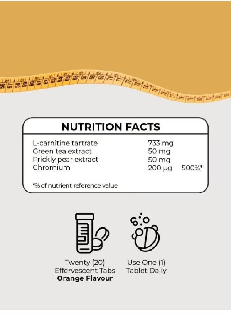 Paxas Slimming Tabs I 20 Effervescent Tablets I Orange Flavor I Weight Maintenance and Weight Control I L-Carnitine I Green Tea Extract I Pirckly Pear Extract - Image 5